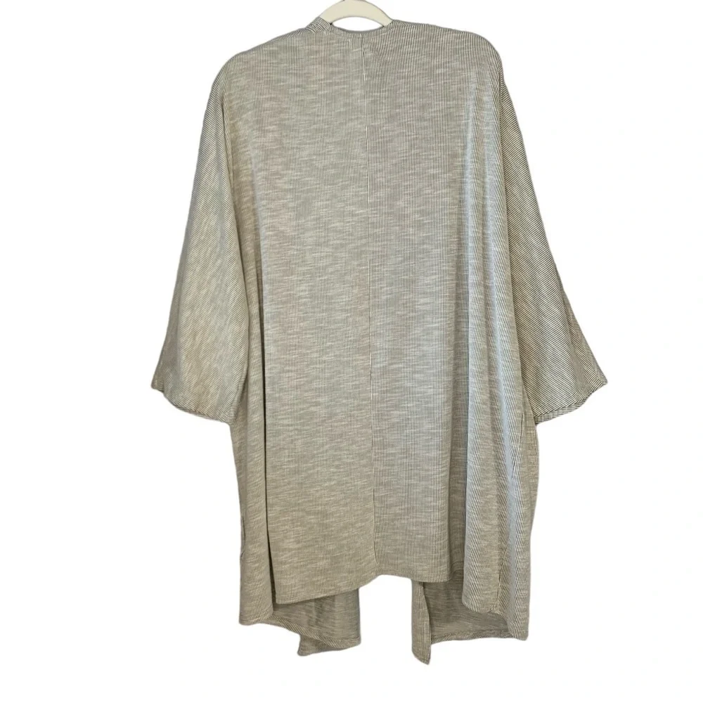 Donni. Striped grey striped lagenlook longline‎ cardigan. Size OSFA+ - Picture 2 of 9